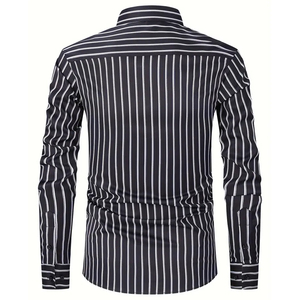 Camisa de Vestir Corporativa para Hombre, 100% Algodón Twill, Manga Larga, Corte Ajustado, Logotipo Personalizado, Servicio OEM - Product Image 5