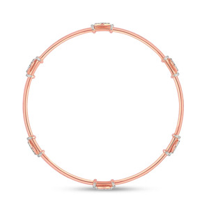 Geometric Openwork Diamond Link <b>Bangle</b> <b>Bracelet</b> - Product Image 4