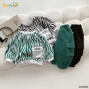 Conjuntos de Ropa Casual de Forro Polar de Color Liso para Niños Pequeños, Ropa de Casa, Tops de Manga Larga y Pantalones, Atuendos para Niños Pequeños - Product Image 6