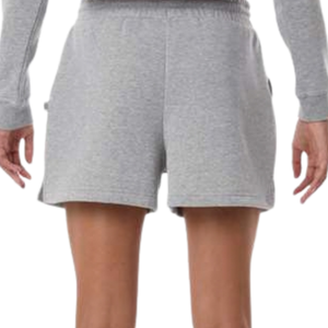 Custom <b>Womens</b> Light Grey Cotton Fleece <b>Shorts</b> Elastic Waist Drawstring Side Pockets Relaxed Fit Casual <b>Lounge</b> Wear OEM Wholesale - Product Image 4
