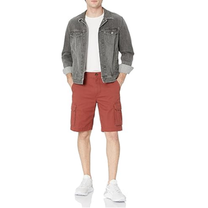 <b>Red</b> Custom Cargo <b>Shorts</b> for <b>Men</b> Casual Multi Pocket Outdoor Utility Summer Streetwear Wholesale <b>Shorts</b> - Product Image 4