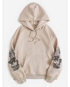 Sudadera Extra Grande para Mujer con Gráfico de Mariposa Negra, Transpirable y de Secado Rápido - Product Image 2