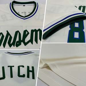 Maillot de baseball élégant personnalisé avec numéro de joueur, marque d'équipe, col en V, manches à passepoil, manches courtes, vêtements de sport, fournisseur en gros - Product Image 5