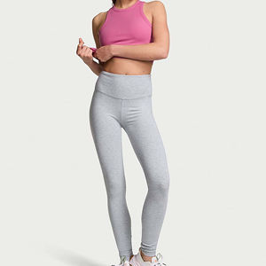 Leggings personnalisés en Spandex/Nylon respirants, antibactériens, taille haute, longueur cheville, pour toutes les saisons - Product Image 2