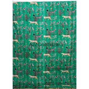 Juego de Edredón de Algodón Orgánico Estampado a Mano, Diseño Tradicional de Lujo, Estilo Kantha Vintage, Transpirable, Ecológico, para Todas las Estaciones - Product Image 6