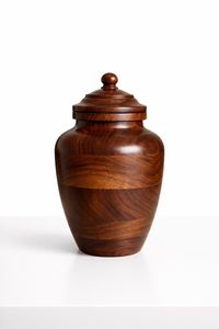 Urna Redonda para Mascotas Hecha a Mano, Moderna, de Madera Maciza Pulida y Personalizable, con Tapa Deslizante, para Decoración del Hogar y Cajas de Madera de Lujo - Product Image 3