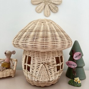 บ้านของเล่นเด็กทำมือจากหวายธรรมชาติรูปทรงเห็ด ของเล่นเด็กทรงบ้าน - Product Image 5