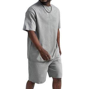 Ensemble élégant pour homme, t-shirt et short décontractés d'été, coton respirant, manches courtes, ensemble sportif, fabrication pakistanaise - Product Image 2