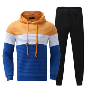 Custom Sports Wear <b>Men's</b> Hooded Winter <b>Pullover</b> Tracksuit-100% Cotton Windproof Breathable Eco-Friendly Solid Design - Product Image 1
