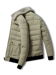 Chaqueta de plumas brillante personalizada con capucha para hombre, chaqueta acolchada con logotipo personalizado, chaqueta acolchada al por mayor - Product Image 3