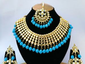 Conjunto de Joyería Clásica India de Moda para Compromiso, Boda o Fiesta, Collar Tradicional de Cristal Kundan con Perlas de Imitación y Chapado en Oro para Mujer - Product Image 2