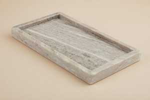 Low Cost Travertine Bathroom <b>Vanity</b> <b>Tray</b> for Soap Dispenser Perfume Cosmetics Jewelry and Decorative Storage - Product Image 3
