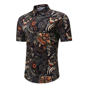Chemise habillée homme automne à manches courtes en satin doux, motif imprimé de qualité supérieure, respirante, décontractée et formelle, avec logo personnalisé - Product Image 4