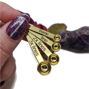 Cheap Price Bulk Large Quantity <b>Measuring</b> <b>Cups</b> And Spoon <b>Set</b> 4 Piece Spoon Gold Color PVD Coated Shiny Polished Kitchenware Tool - Product Image 2