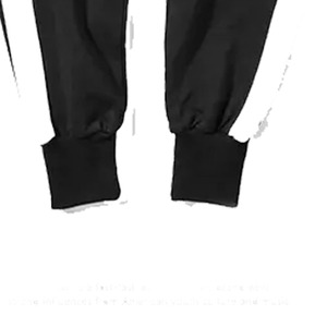 LAMA INDUSTRIES – Pantalon de jogging décontracté noir en lin/coton pour homme, taille élastique, braguette zippée, coupe croisée, printemps - Product Image 4