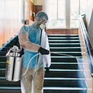 เครื่องพ่นยาแบบมือปั๊มสแตนเลสขนาด 1.5 แกลลอน พร้อมเกจวัดแรงดัน ด้ามจับยาว 16 นิ้ว และสายเสริมแรงยาว 3.3 ฟุต ชุดอุปกรณ์พ่นยา - Product Image 2