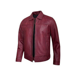 Fashionable Best Winter <b>Men's</b> Leather <b>Jacket</b> <b>Plus</b> <b>Size</b> Solid Pattern Waterproof Breathable Reasonable Price - Product Image 1