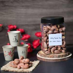 Noix de cajou séchées torréfiées de qualité supérieure, biologiques, du Vietnam, personnalisables, onctueuses et salées, en pot carré de 500g, vente en gros - Product Image 6