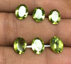 Pierres précieuses naturelles de péridot, taille ovale, polies, en vrac, pour la fabrication de bijoux, vente en gros, approvisionnement en gros - Product Image 2