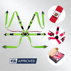 Arnés de Seguridad de 6 Puntos para Carreras Todoterreno de 2 Pulgadas, FIA 8853-2016, Personalizado OEM ODM, con Correas de Hombro de Velcro y Pernos de Ojo, Patente de Taiwán - Product Image 1