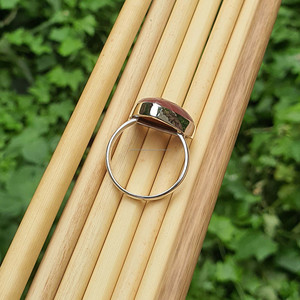 แหวนโมราจากบอตสวานาธรรมชาติใน925สเตอร์ลิงหินอาเกตแบบดั้งเดิมเครื่องประดับแฮนด์เมดเครื่องประดับขายส่ง - Product Image 6