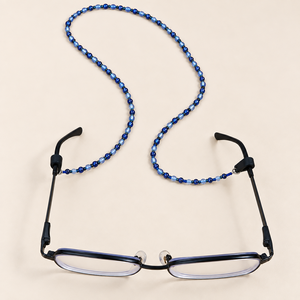 Cadena para Gafas Ligera Azul con Cuentas, Collar Porta Gafas, Cordón para Gafas con Longitud Ajustable para Uso Diario y de Moda - Product Image 2