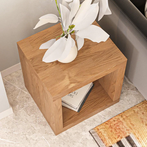 Elegante Mesa de Noche Plegable Hecha a Mano de Madera Maciza, Mueble Moderno Multifuncional para Dormitorio, Apartamento o Comedor - Product Image 2