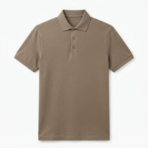 Promotion des ventes, logo personnalisé, couleur unie, t-shirt en piqué polyester uni, broderie, t-shirt en coton, polos pour hommes - Product Image 5
