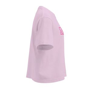 เสื้อยืดคอกลมสีชมพูอ่อนสำหรับผู้หญิงพร้อมโลโก้แจ็คแอนด์จิล MOM แขนสั้นแฟชั่นลำลองสวมใส่สบายทุกวัน - Product Image 3