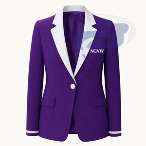 Blazer de Negocios de Un Solo Botón NCNW Sorority, Abrigo Formal Premium con Forro, Corte Moderno, Chaqueta de Esmoquin para Mujer - Product Image 1