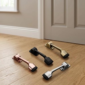 Plaque de cache-serrure décorative en laiton de qualité supérieure pour trou de serrure de porte, accessoire de poignée de porte moderne en acier inoxydable graphite avec vis - Product Image 2