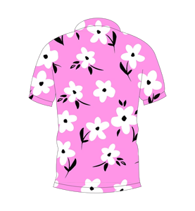 เสื้อโปโลพิมพ์ลายดอกไม้สีชมพูสำหรับผู้ชายแขนสั้นลำลองแฟชั่นฤดูร้อนเสื้อโปโลกอล์ฟ - Product Image 5