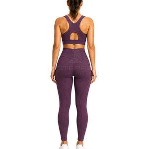 Ensemble de yoga premium uni pour l'entraînement et la gym, tissu écologique à séchage rapide, toucher doux, design respirant pour le quotidien - Product Image 6