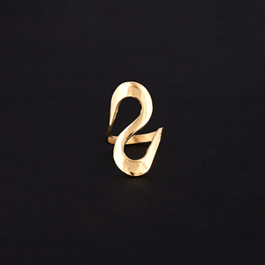 Elegante Anillo de Latón Trenzado Chapado en Oro para Mujer, Uso Diario - Product Image 2