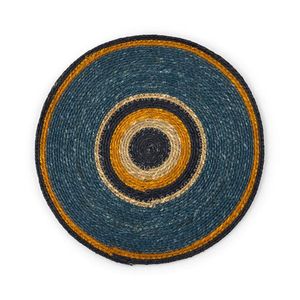 Wholesale Round Braided Jute <b>Placemat</b> Sustainable Natural Fiber <b>Table</b> Mat Multicolor Bohemian Kitchen Dining <b>Table</b> Decor Heat - Product Image 1