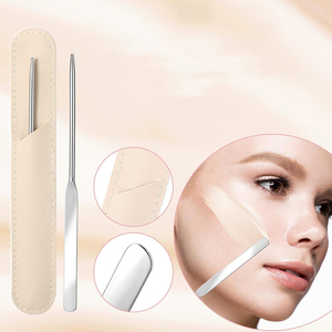 Espátula para Maquillaje con Silicona, Espátula Cosmética de Doble Borde de Acero Inoxidable Alemán, Calidad Grado A+, Personalizable - Product Image 4
