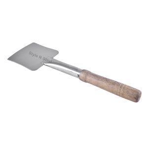 Scraper With Wooden Handle Heavy Duty Kitchen Utensil For Cooking And Serving - Product Image 1