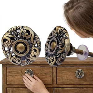 Poignée de meuble ronde en fonte de style industriel européen vintage avec vis pour la maison, le bureau et l'hôtel - Product Image 5
