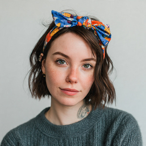 Serre-tête en satin avec nœud, couleur unie, tendance, léger, décontracté, pour femmes - Product Image 3