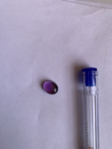 9x7 oval caboshone amethyst dark clean - Product Image 1