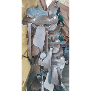 SELLE EN CUIR WESTERN AVEC OUTILLAGE ET SCULPTURE À LA MAIN BROWN EN DOLLAR 65 CARTE DE CRÉDIT TAILLE ACCEPTÉE 14 15 16 17 18 - Product Image 3