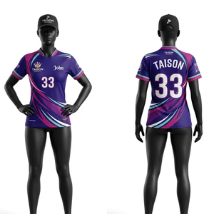 Womens <b>Bowling</b> Jersey Dress 180 GSM Polyester Spandex Blue White Side Panel Moisture Wicking Sublimation Logo Premium Fit - Product Image 6