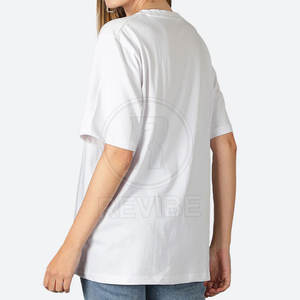 T-shirt pour femme le plus vendu, col rond, coupe ample, manches courtes, impression de logo personnalisé - Product Image 4