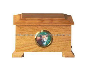 Urne en bois pour cendres d'animaux domestiques Urnes de crémation en bois pour cendres de chat et de chien Urnes souvenir à bas prix - Product Image 1
