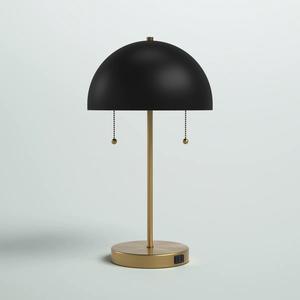 Lámpara de Mesa de Latón Dorado de Diseño con Base de Mármol y Pantalla de Tela para Decoración del Hogar - Product Image 4