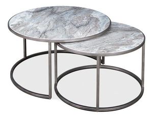 High Quality Eco-Friendly Modern Iron <b>Nesting</b> Table with Wooden Top for Living Room Bedroom and Office Furniture Use - Product Image 4