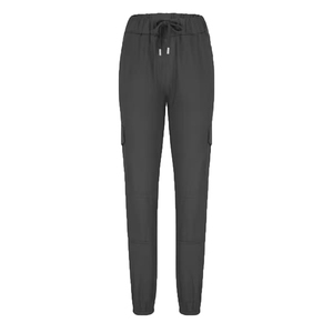 Pantalon de jogging pour homme, noir uni, avec cordon de serrage, poches latérales, taille élastique, décontracté, pour l'hiver, 100% coton, respirant, coupe-vent - Product Image 1