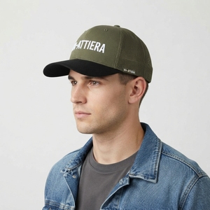 Men's Olive Green <b>Black</b> Trucker <b>Cap</b> Mesh Back Snapback <b>Baseball</b> Hat Custom Embroidered Logo Adjustable - Product Image 2
