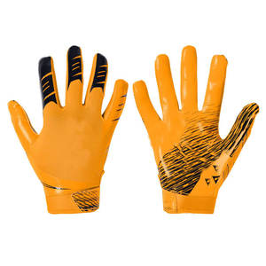 Guantes de Fútbol Americano de Cuero con Ajuste Cómodo, Agarre Antideslizante Fuerte, Transpirables, Ligeros, Cierre de Gancho y Bucle, Movimiento Activo - Product Image 1