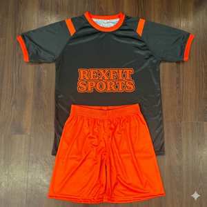 Wholesale Custom Logo OEM <b>Men</b>’s Soccer Uniform Set Jersey <b>Shorts</b> Athletic Training Breathable Sportswear Slim Fit Soccer Set - Product Image 2